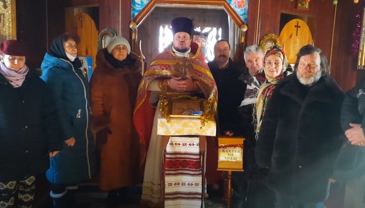 Parish of the UOC-KP in Klavdievo-Tarasovo. Photo: screenshot of Struk's YouTube channel