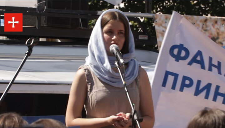 Tatyana Tsaruk. Photo: a screenshot of the video from the “1 Kozak” Youtube channel
