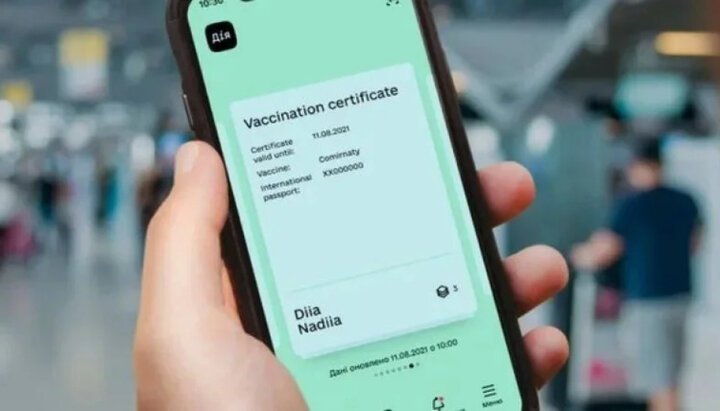 A “green” certificate of vaccination in the
