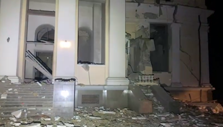 Destroyed Transfiguration Cathedral in Odessa. Photo: Protodeacon Andrei Palchuk