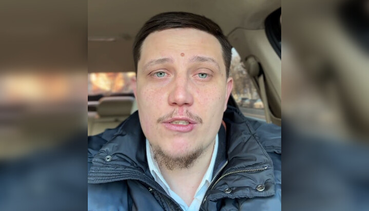 The Kyiv-Pechersk Lavra lawyer Archpriest Nikita Chekman. Photo: a video screenshot of the lawyer's Telegram channel