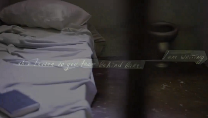 A letter from the UOJ journalist in the pre-trial detention centre to US legislators. Photo: an X video screenshot