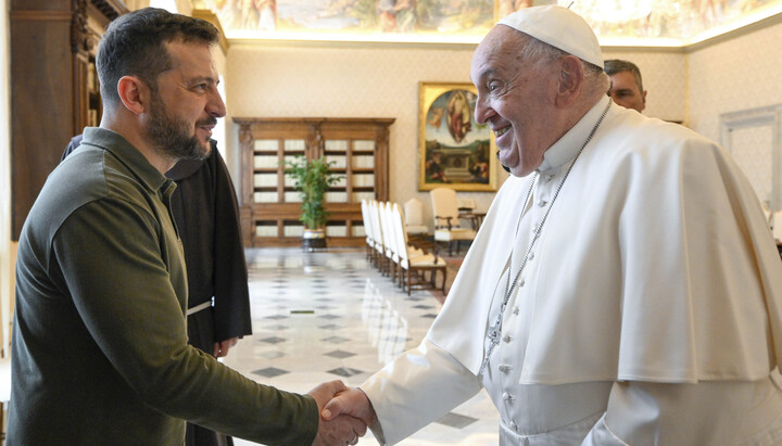The UOJ hopes that Pope Francis can influence Zelensky regarding the situation around the UOC. Photo: President’s Office website