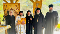 Serbian, Romanian Hierarchs Concelebrate at Holy Life-Giving Cross Monastery in Canada