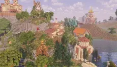 Mt. Athos Digitally Rebuilt in Minecraft Game