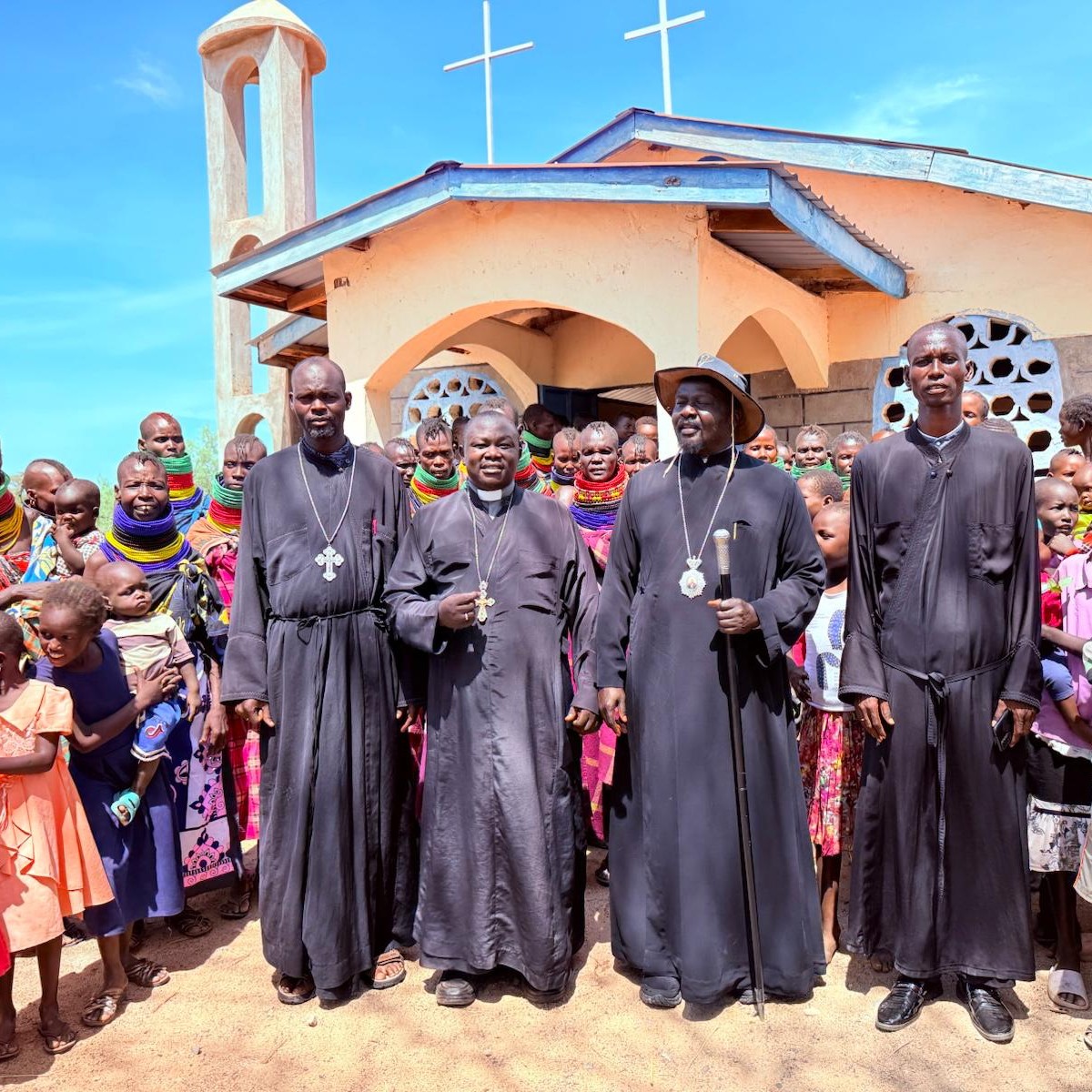 Bishop Neofitos with clergy in Turkana, Kenya