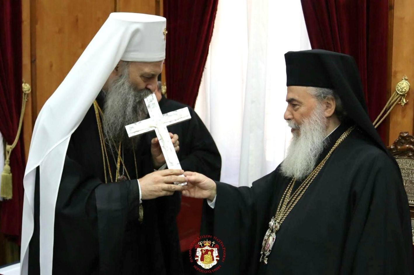 The Patriarchs exchanging gifts
